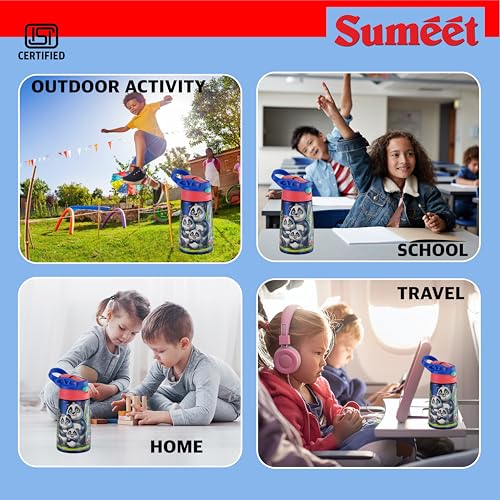 Sumeet ISI Certified Insulated Hot & Cold Stainless Steel, Leak Proof, Lightweight, Sipper Water Bottle for School Kids - PandaSip, 350ml - Yellow