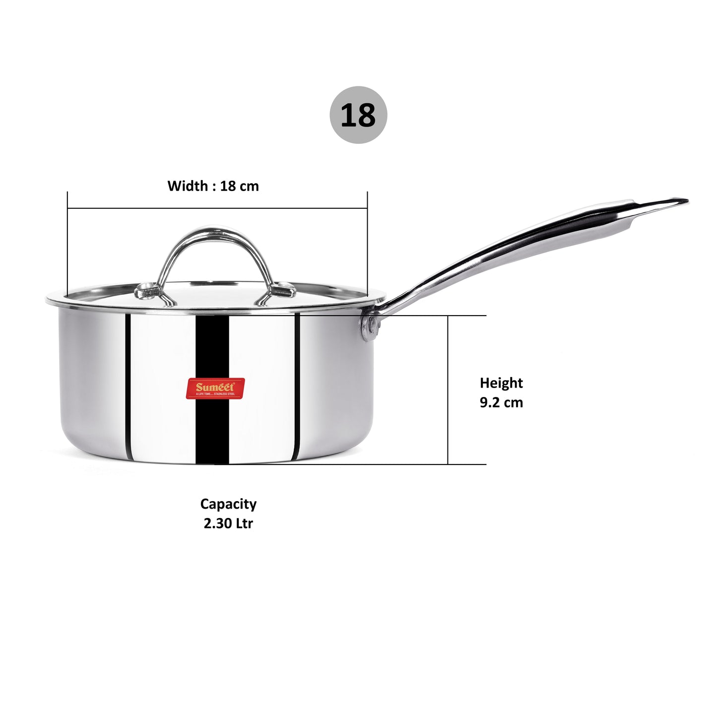 Sumeet Cook Smart TriPly Steel-Aluminium-Steel - 3 Layers