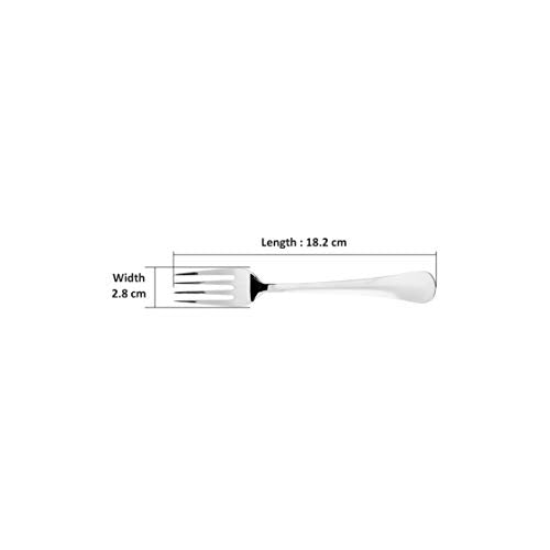Sumeet Stainless Steel Dessert/Table Forks Set of 6 Pc – (18.2cm L) (1.6mm Thick)