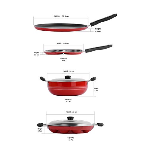 Sumeet Non-Stick Rojo Cookware Set