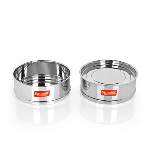 Sumeet Stainless Steel Deep Stackable Container/Separator with Lid Suitable for 5 LTR & 5.5 LTR Inner & Outer Lid Cooker