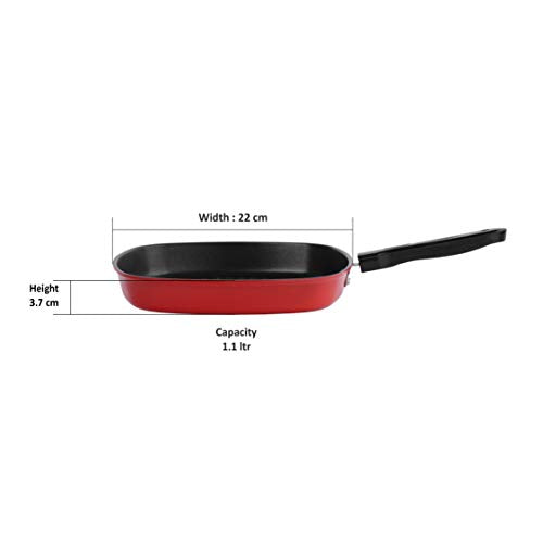 Red Non Stick Grill Pan