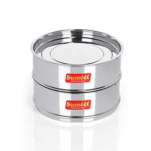 Sumeet Stainless Steel Deep Stackable Container/Separator with Lid Suitable for 5 LTR & 5.5 LTR Inner & Outer Lid Cooker