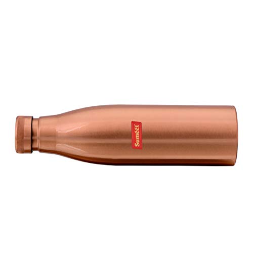 Sumeet Pure Copper, Anti-Microbial, Air Tight, Leak Proof, Joint Free Healthy Delux Water Bottle – 1 Litre