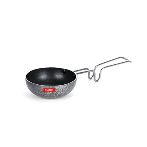 Sumeet 2.6mm Non Stick Waghariya/Tadka Pan - 190Ml - 10cm Dia (Silver)
