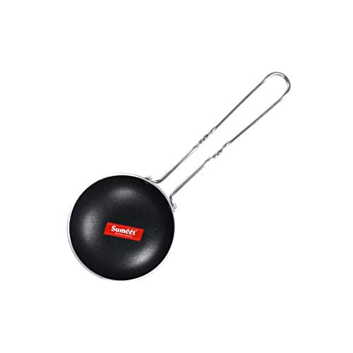 Sumeet 2.6mm Non Stick Waghariya/Tadka Pan - 190Ml - 10cm Dia (Silver)