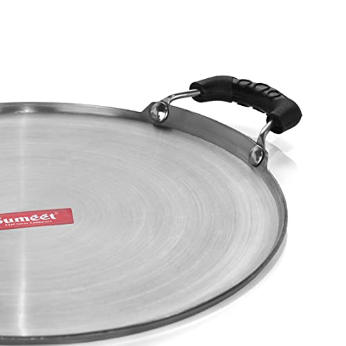 Sumeet Pre Seasoned Iron Dosa Tawa 2.5mm Thick (Double Side Handle) 12 Inch