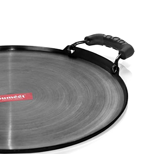 Sumeet Pre Seasoned 2.5mm Thick Iron Dosa Tawa with Double Side Handle ( 27.4cm )
