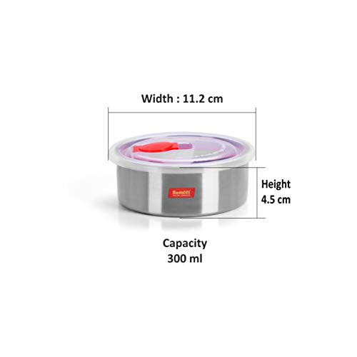Sumeet Airtight & Leak Proof Stainless Steel Container with Vaccume Vent Lid
