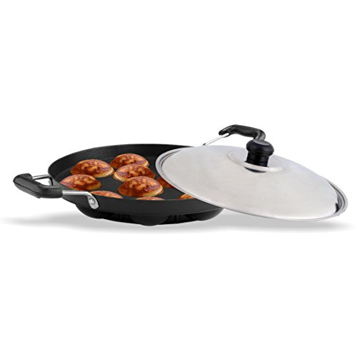 SUMEET 3MM NONSTICK APPAM PATRA 12PCS (with LID and Side Handles)