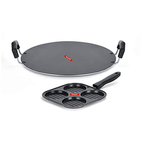 Sumeet NonStick Fedha Cookware Set (Tawa-30.5cm Dia + Mini Multi Snack Maker - 4 Cavity -19.5cm)