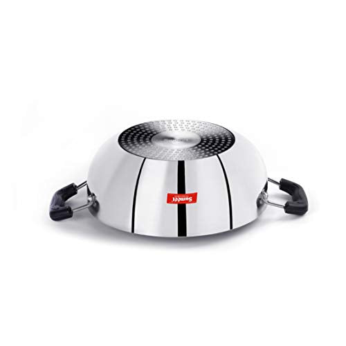 Sumeet 3mm Induction Bottom Aluminium Kadai (1.8Ltr, 20cm)