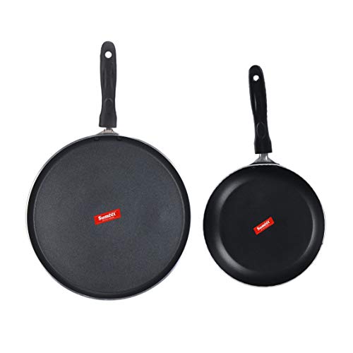 Sumeet NonStick Plata Cookware Set (Dosa Tawa - 26.5Cm Dia + Tapper pan - 0.6Ltr - 20Cm Dia)