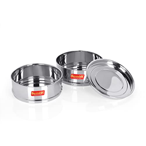 Sumeet Stainless Steel Deep Stackable Container/Separator with Lid Suitable for 5 LTR & 5.5 LTR Inner & Outer Lid Cooker