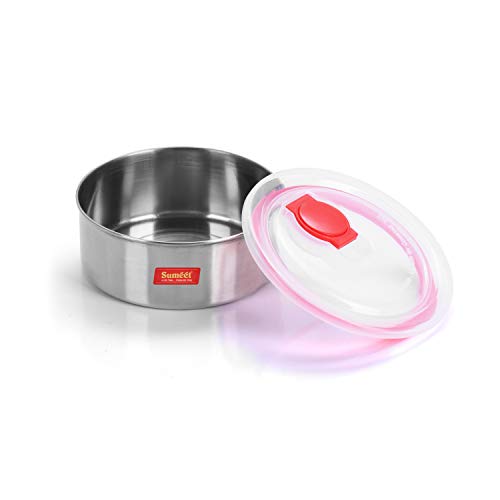 Sumeet Airtight & Leak Proof Stainless Steel Container with Vaccume Vent Lid