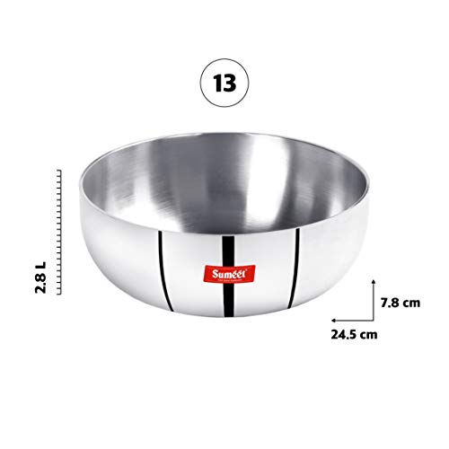 Sumeet 3mm Induction Bottom Aluminium Tasra (2.8Ltr, 24.5cm)