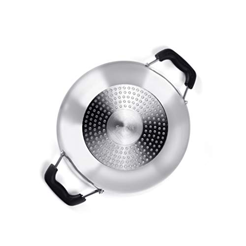 Sumeet 3mm Induction Bottom Aluminium Kadai (1.8Ltr, 20cm)