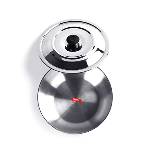 Sumeet 3mm Induction Bottom Aluminium Tasra with S.S. Lid (1.8Ltr, 20cm)