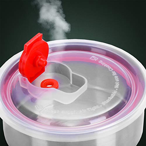 Sumeet Airtight & Leak Proof Stainless Steel Container with Vaccume Vent Lid