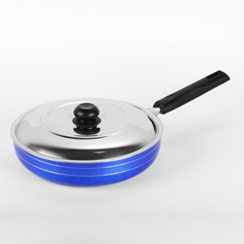 Sumeet 2.6mm Nonstick Induction Base Fry Pan 240mm (No.12) with S,S, Lid (Capacity 2Ltr)