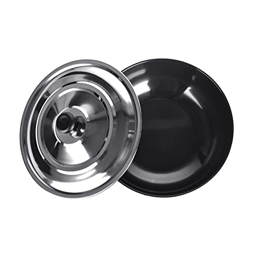Sumeet 3mm Hard Anodized Deep Tasla with Stainless Steel Lid Size No. - 14 (26.5 cm Dia. 3.75L Capacity)