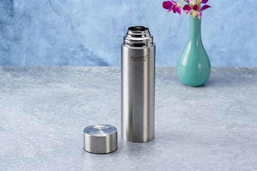 Sumeet H2O-Aqua Stainless Steel Leak Proof Water Bottle Office/School/College/Gym/Picnic/Home/Fridge - 1 Litre |Pack of 1| Silver