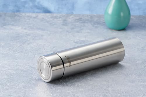 Sumeet H2O-Aqua Stainless Steel Leak Proof Water Bottle Office/School/College/Gym/Picnic/Home/Fridge - 1 Litre |Pack of 1| Silver
