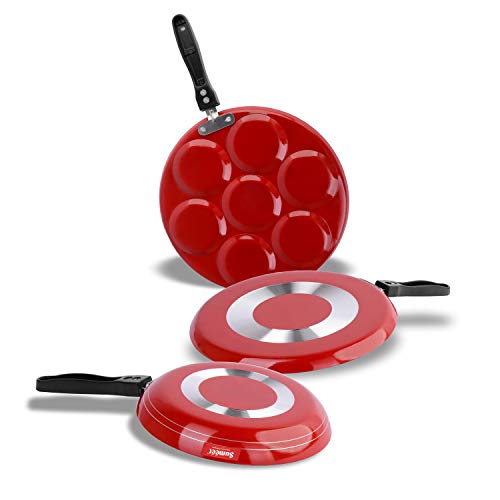 Sumeet 2.6mm Thick Non-Stick Redford Combo Set (Dosa Tawa – 26.5cm Dia + Multi Snack Maker – 26.5cm Dia + Tapper pan – 20cm Dia)