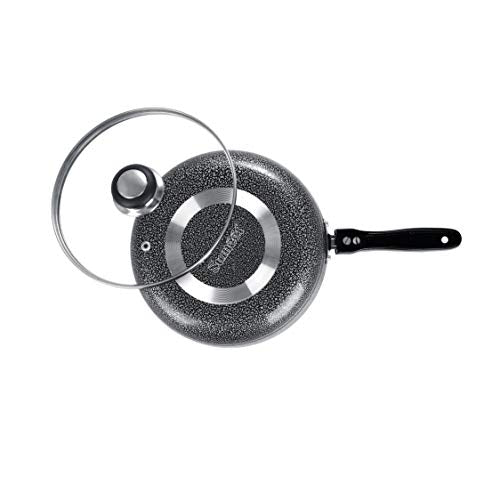Summet 2.6mm Non Stick Glasso Fry Pan with Glass Lid - 1.5 LTR - 20cm Dia (Silver)