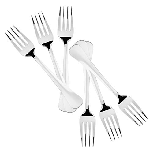 Sumeet Stainless Steel Dessert/Table Forks Set of 6 Pc – (18.2cm L) (1.6mm Thick)