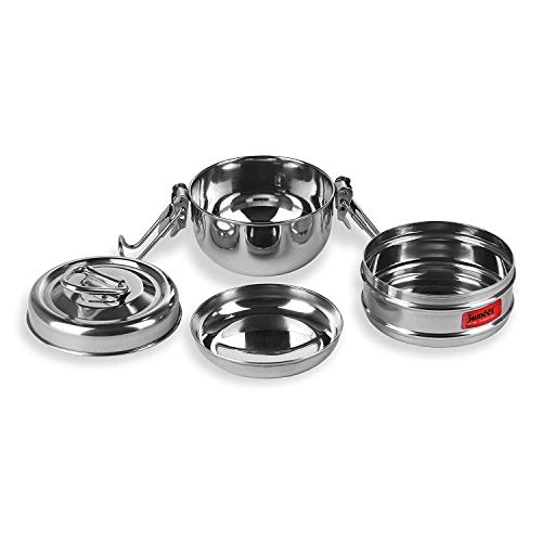 Sumeet Stainless Steel Traditional Wire Tiffin Box 10.5cm Dia - 2 Tier
