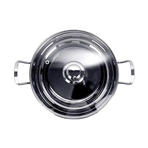 Sumeet Stainless Steel Kadhai With Glass Lid