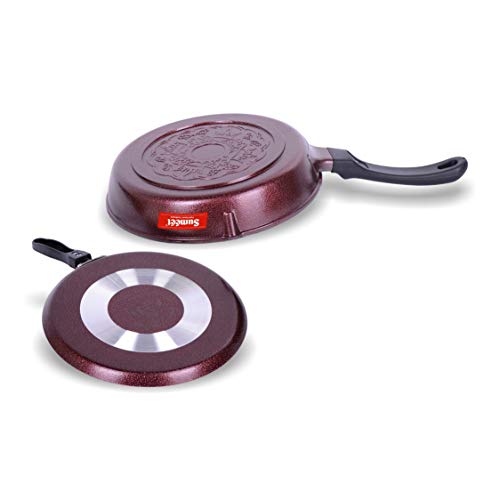 Sumeet Nonstick Granite Finish 2pc Kitchen Set “Favorite” (Dosa Tawa - 26.5cm Dia + Round Grill Pan 25.5cm Dia)