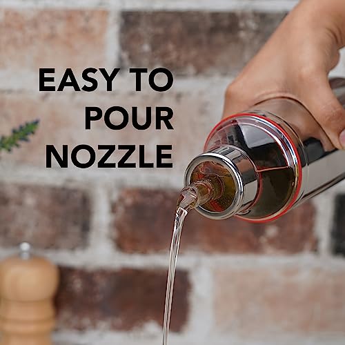 Sumeet Stainless Steel Nozzle Oil Dispenser |Oil Bottle | Oil Container | Oil Pourer | Vinegar Bottle | Olive Oil Bottle | Oil Can, 500ML, Pack of 1, Silver