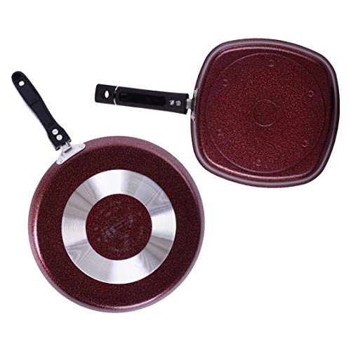 Sumeet Aluminium Kitchen Set, 1.1 L Grill Pan, 2 Piece (Peach)