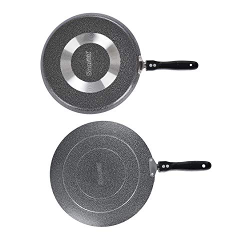 Sumeet NonStick Srebro Cookware Set (Dosa Tawa - 26.5Cm Dia + Conceve/Roti Tawa - 28Cm Dia)
