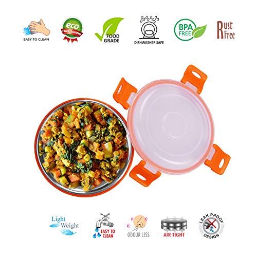 Sumeet Stainless Steel Airtight & Leak Proof OMG Container No. 2 Size 300 ML