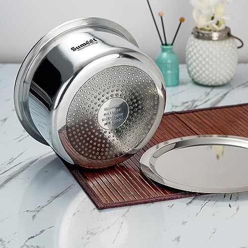 Sumeet 3mm Thick Aluminum Tope with Lid, 1.7Ltr, 19.6cm Dia