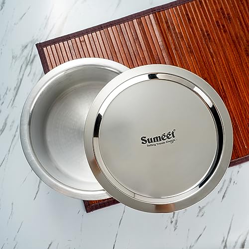 Sumeet 3mm Thick Aluminum Tope with Lid, 1.7Ltr, 19.6cm Dia