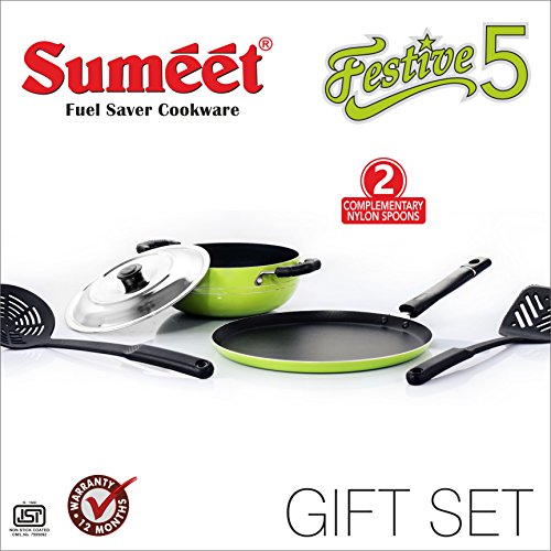 Sumeet Nonstick Festive Five Gift Set (Green)