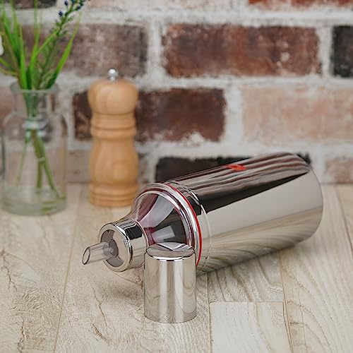 Sumeet Stainless Steel Nozzle Oil Dispenser |Oil Bottle | Oil Container | Oil Pourer | Vinegar Bottle | Olive Oil Bottle | Oil Can, 500ML, Pack of 1, Silver
