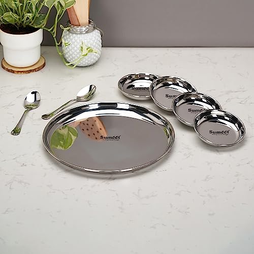 Sumeet Stainless Steel Snack Serve/Namkeen Set of 7PC, Silver