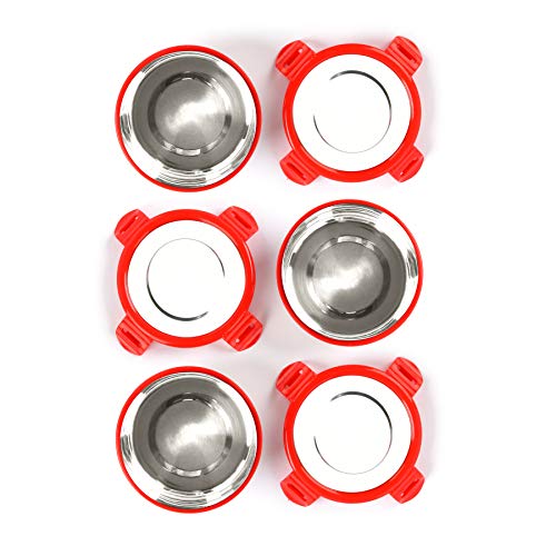 Sumeet Airtight & Leak Proof Steelexo S.S. Container/Lunch Box with Stainless Steel Lid Set of 3Pcs (460Ml Each)