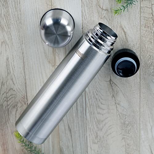 Sumeet Double Walled Flask / Water Bottle with Flip Lid 24 Hours Hot and Cold - 1000ml - 1Pc