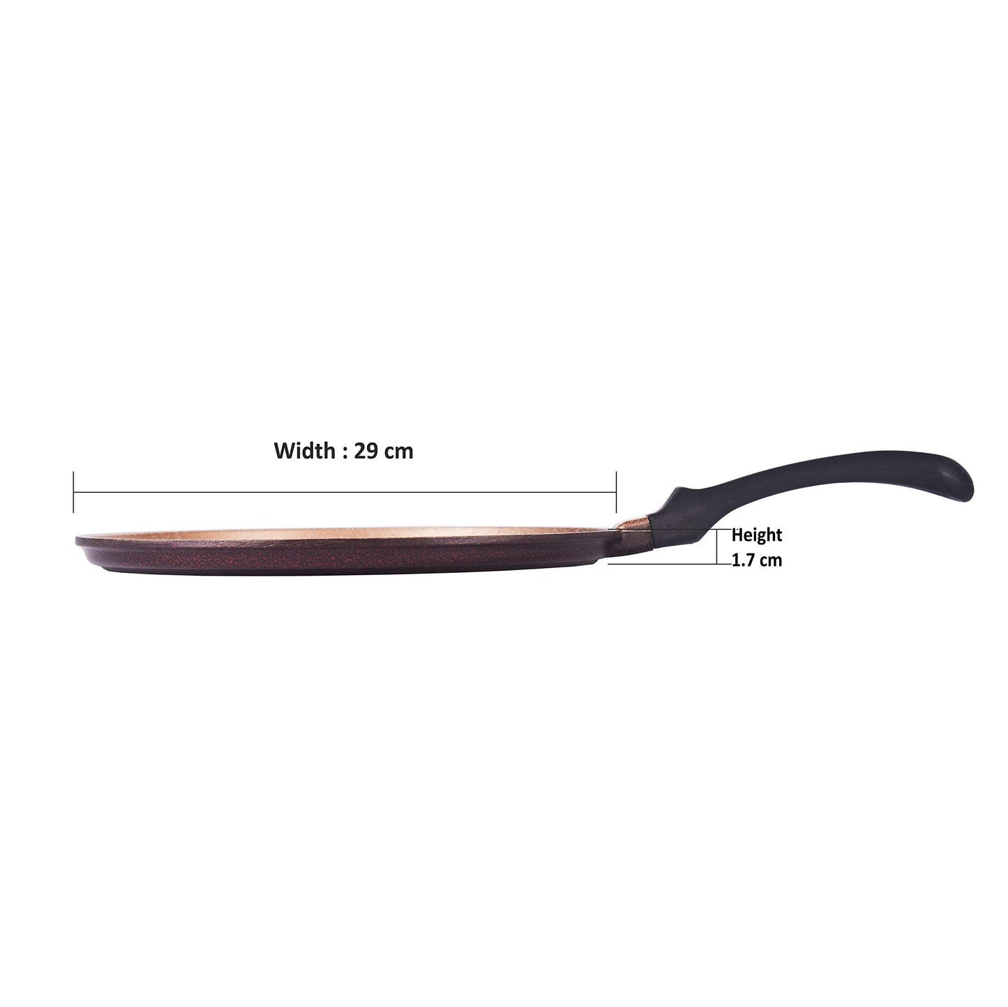 Sumeet Granite Finish NonStick Die Cast 4mm Thick Dosa Tawa - 29 cm (Peach Color)