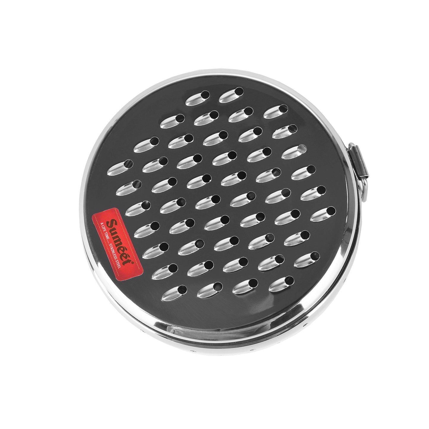 Sumeet Stainless Steel Spill Free Vegetable Grater with Storage Container - 12.5cm Dia / 6.2cm Height