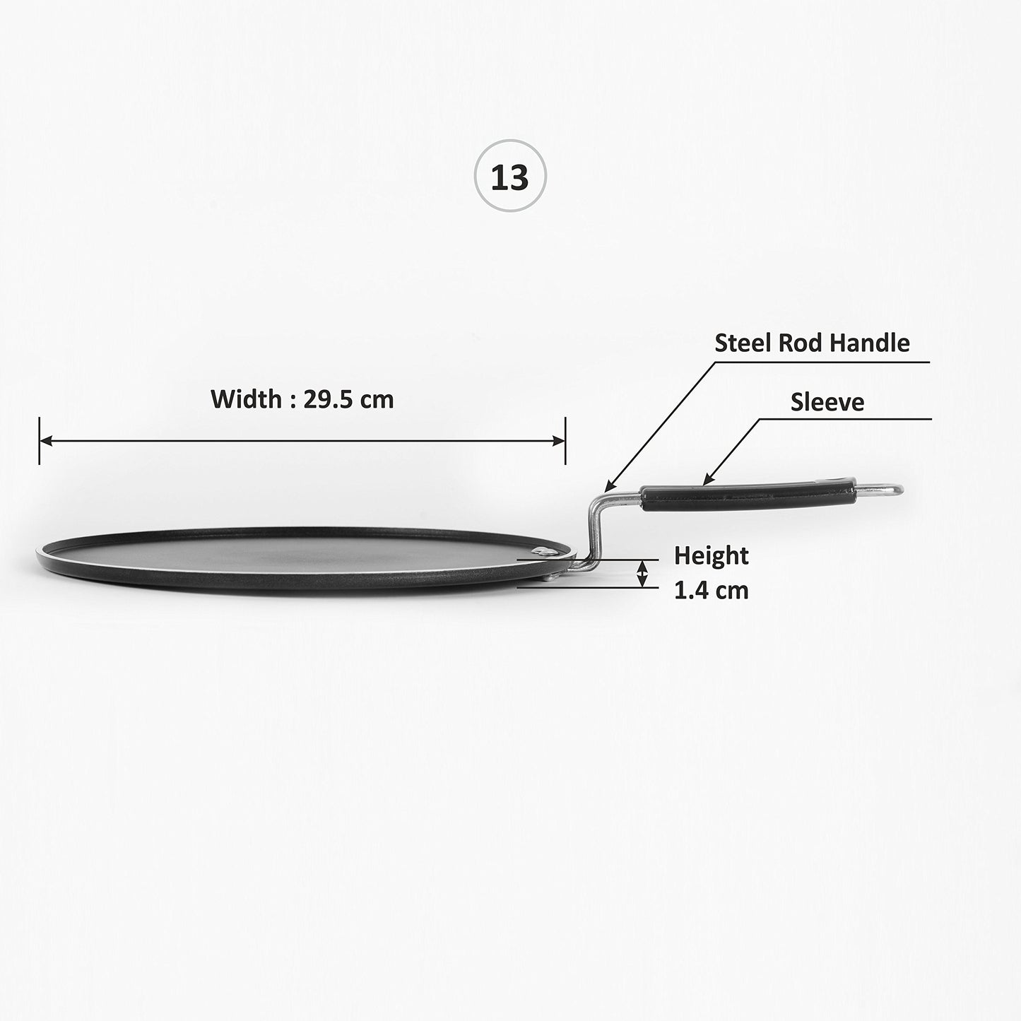 Sumeet 4mm Nonstick Smart Dosa tawa 295mm (No. 13)