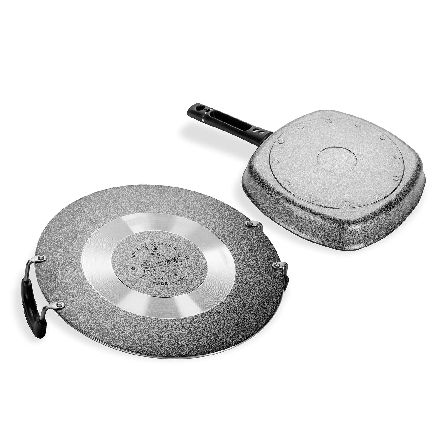 Sumeet Nonstick Insta Combo Set (Saral Tawa 30.5cm Dia + Grill Pan 22cm Dia)