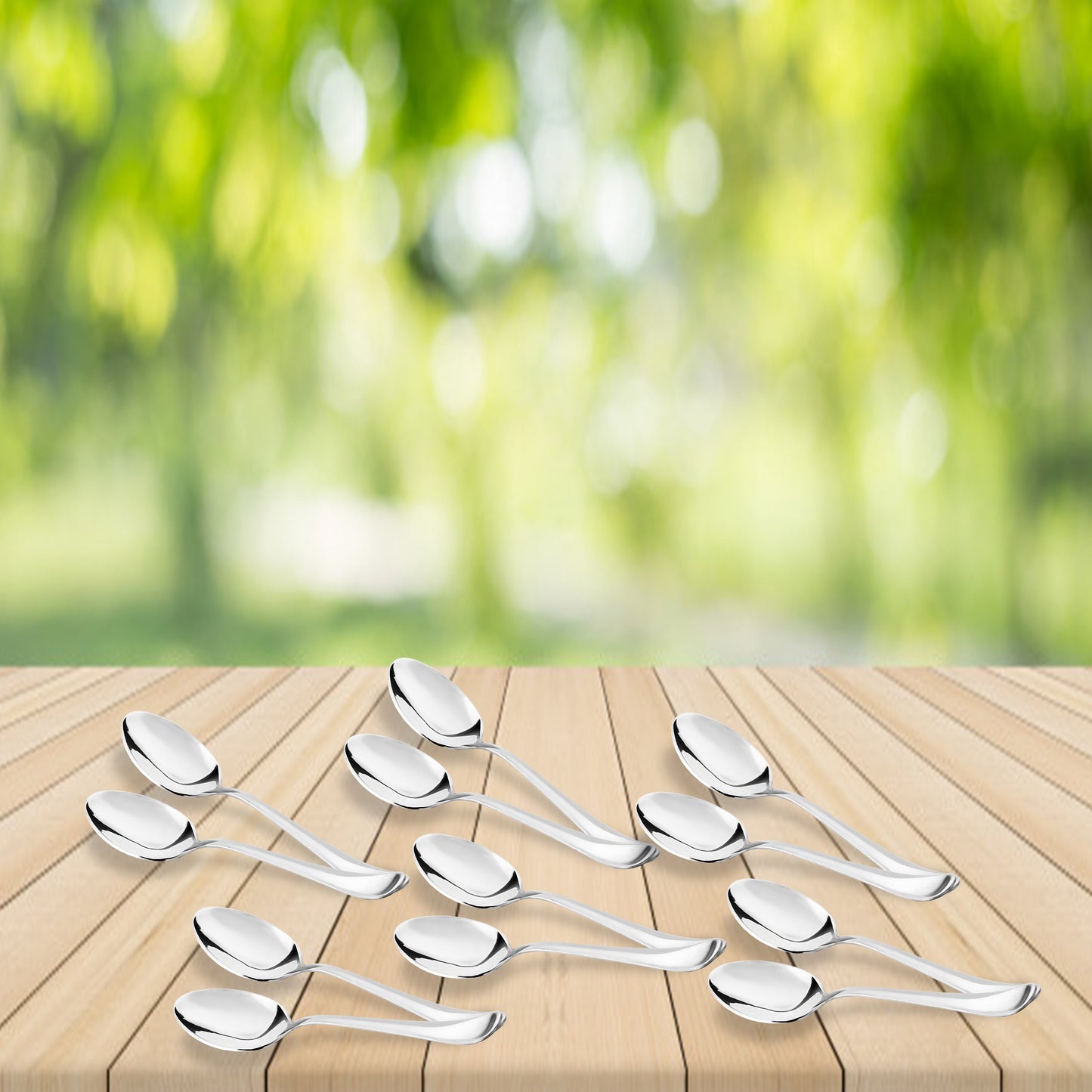 Sumeet Stainless Steel Premium Quality Baby / Medium Spoon set of 12 Pc – (16cm L) (1.6mm Thick)