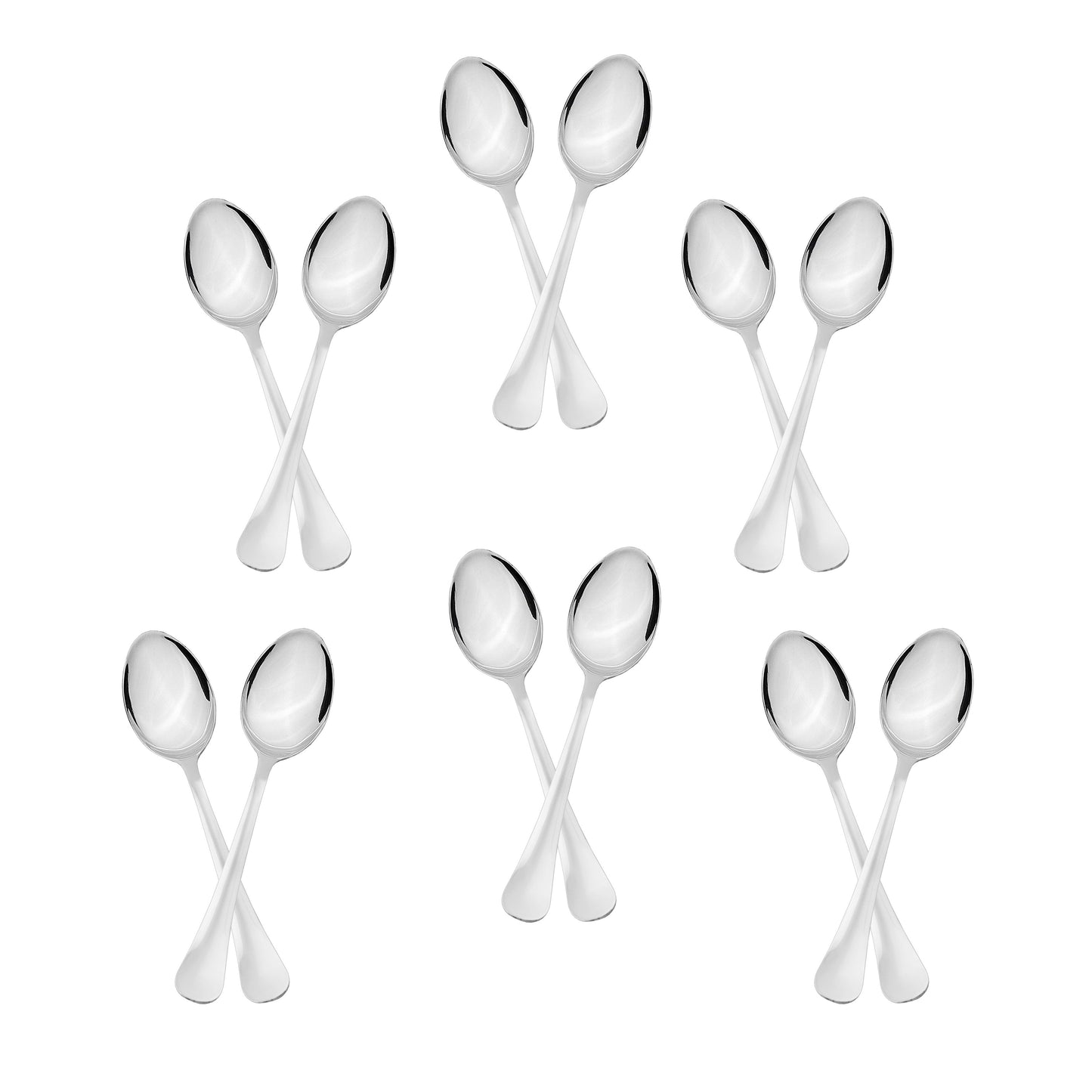 Sumeet Stainless Steel Premium Quality Baby / Medium Spoon set of 12 Pc – (16cm L) (1.6mm Thick)